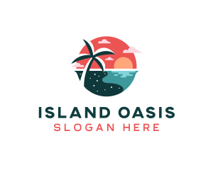 Coast Tropical Beach logo design