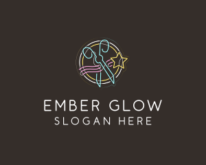 Neon Star Cutter logo design