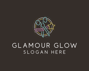 Neon Star Cutter logo design