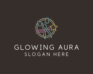 Neon Star Cutter logo design