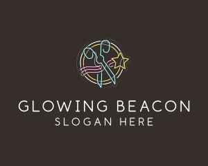 Neon Star Cutter logo design