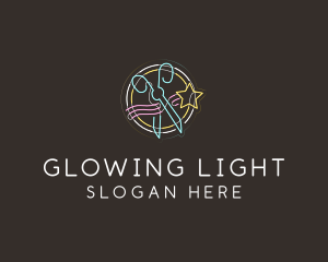 Neon Star Cutter logo design