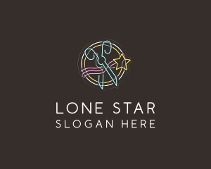 Neon Star Cutter logo design