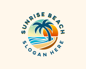 Beach Summer Vacation logo design