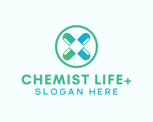 Pharmacy Chemist Letter X logo