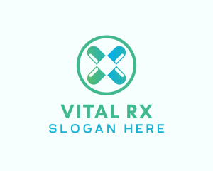 Pharmacy Chemist Letter X logo