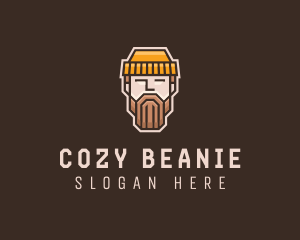 Hipster Lumberjack Beard logo design