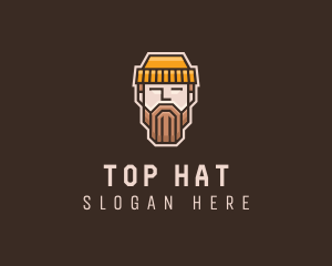 Hipster Lumberjack Beard logo design