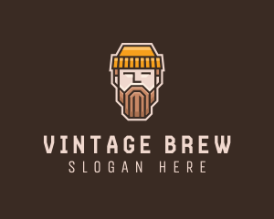 Hipster Lumberjack Beard logo