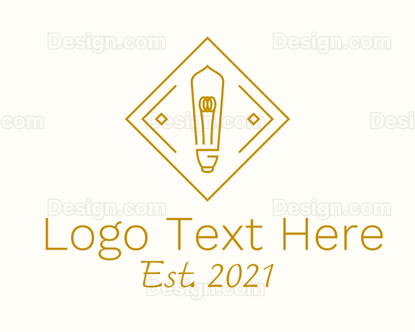 Diamond Light Bulb Logo