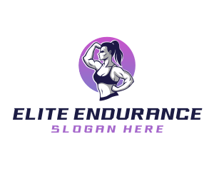 Woman Strong Fitness logo design