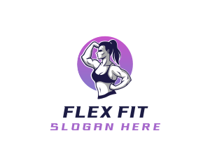 Woman Strong Fitness logo design