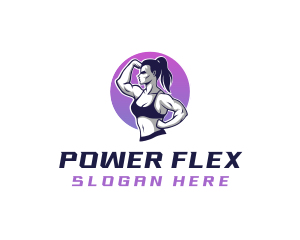 Woman Strong Fitness logo design