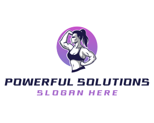 Woman Strong Fitness logo design