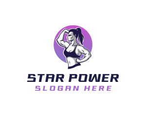 Woman Strong Fitness logo design