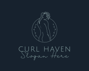 Sexy Woman Floral logo design