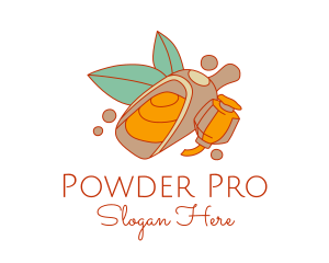 Turmeric Powder Scooper  logo design
