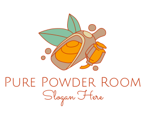 Turmeric Powder Scooper  logo design