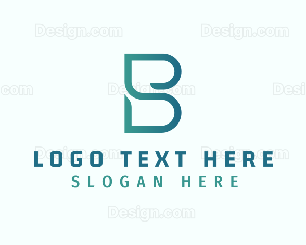 Modern Digital Company Letter B Logo