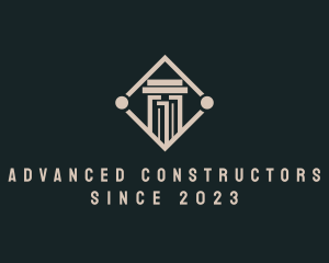 Construction Column Pillar logo design