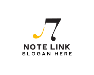 Musical Note Band logo design