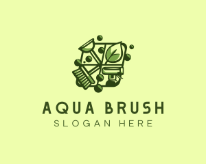  Leaf Cleaning Service logo design