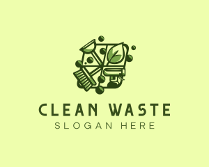  Leaf Cleaning Service logo design