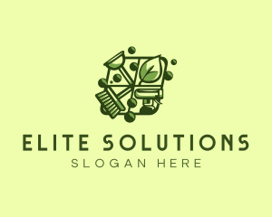  Leaf Cleaning Service logo design