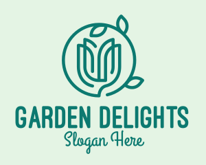 Green Wellness Plant logo design