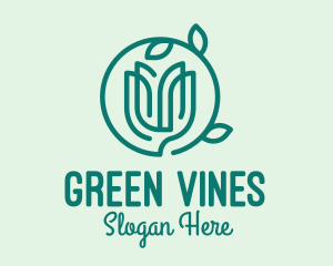 Green Wellness Plant logo design