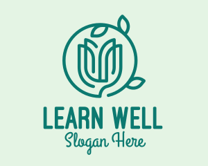 Green Wellness Plant logo design