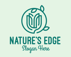 Green Wellness Plant logo design