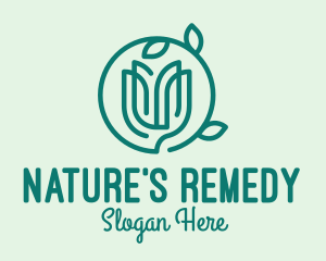 Green Wellness Plant logo design