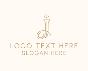 Column - Stylish Column Scribble logo design