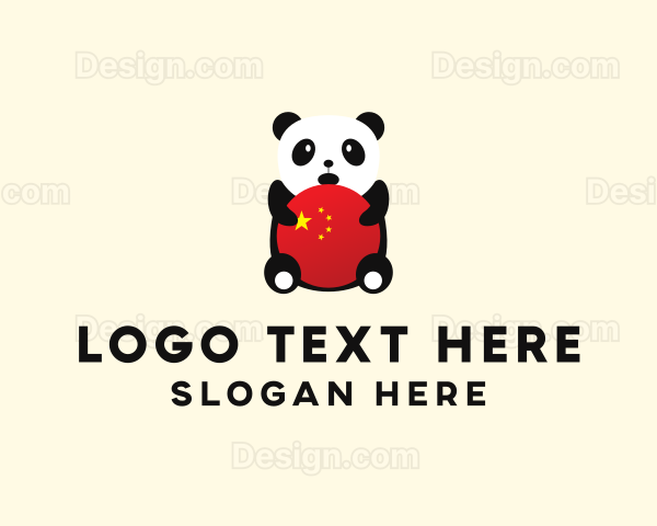 Panda China Symbol Logo