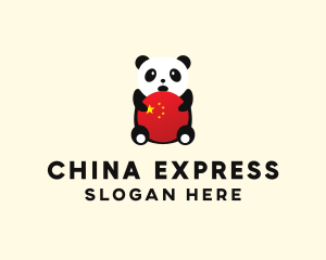 Panda China Symbol logo design