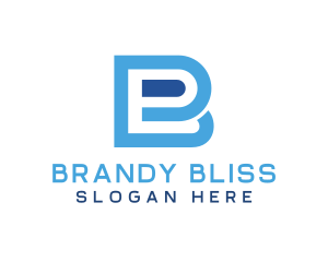 Blue Outline B logo design