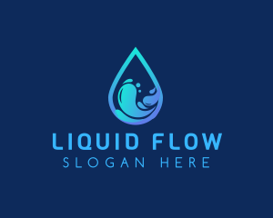 Wave Water Splash logo design