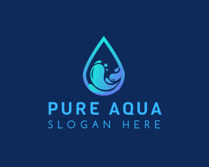 Wave Water Splash logo design