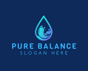 Wave Water Splash logo design