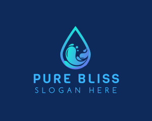 Wave Water Splash logo design