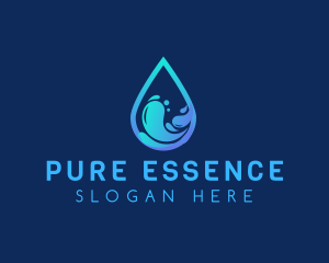 Wave Water Splash logo design