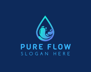 Wave Water Splash logo design