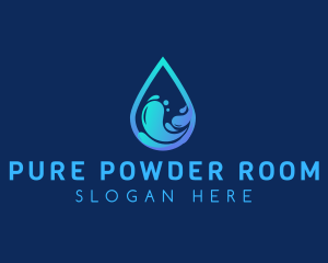 Wave Water Splash logo design