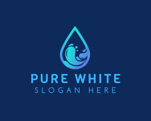 Wave Water Splash logo design