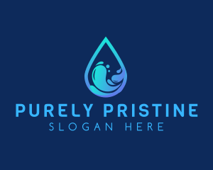 Wave Water Splash logo design