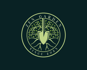 Shovel Plant Gardening logo design