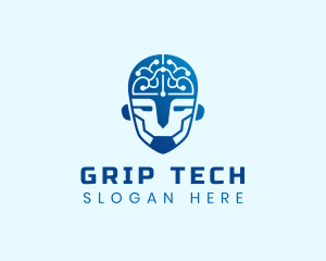 AI Cyborg Digital Tech logo design