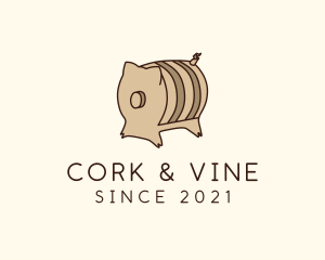 Pig Beer Barrel logo design