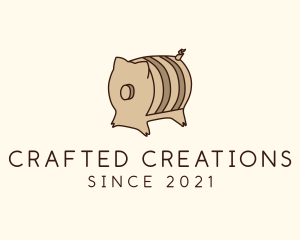 Pig Beer Barrel logo design